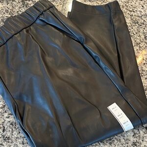 Faux Leather Black Pants